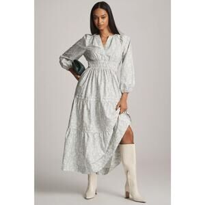 Anthropologie Gray Maxi Dress